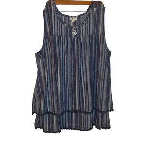 STYLE & CO Mesh Sleeveless Tank Top Blouse